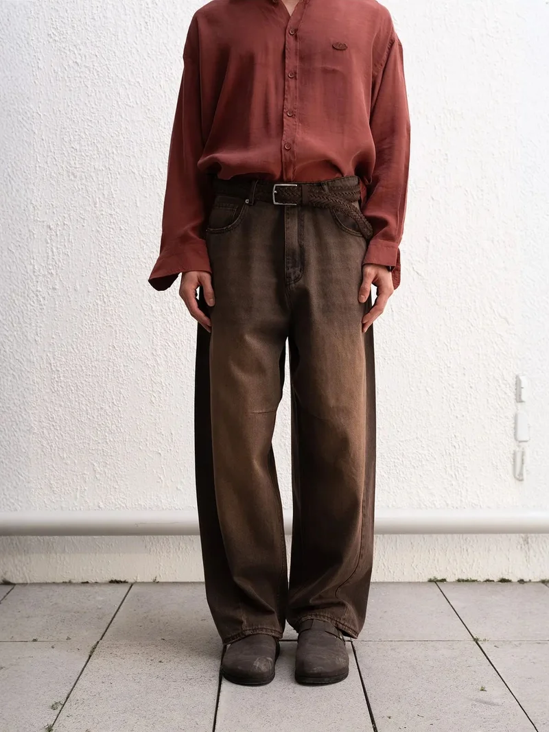 جيستو بنطلون جينز فضفاض جيستو بجيوب